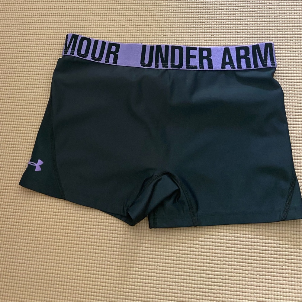 Under Armour Base Layer Black Purple Shorties